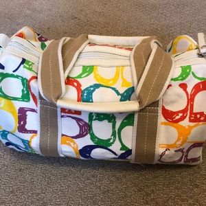 Small Coach Duffle Bag with Shoulder Strap